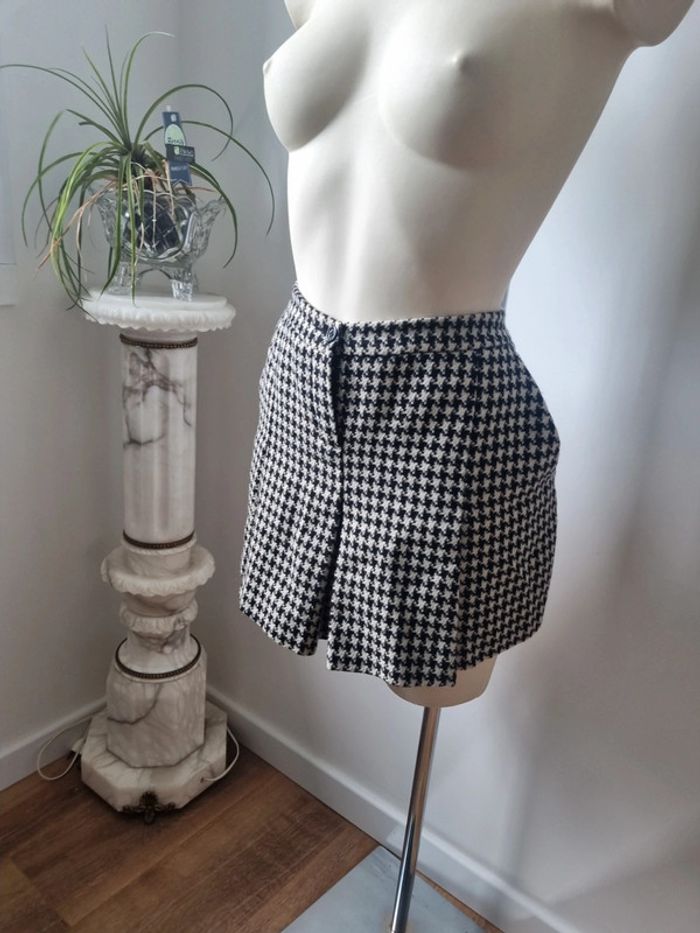 Short jupe Kookai motif damier en laine - photo numéro 4