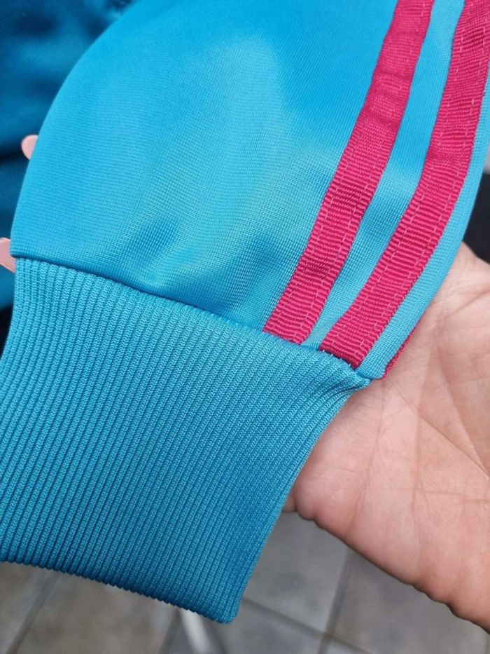 Veste de sport bleu turquoise et rose taille S - photo numéro 6
