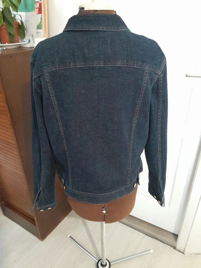 Magnifique veste en jean logo cuir Lauren jeans co ralph lauren - photo numéro 3