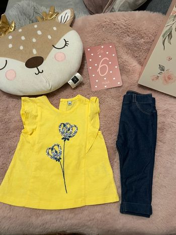 Ensemble legging jean et tee shirt MC