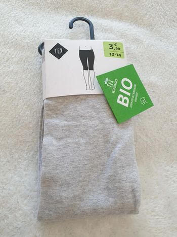 Legging 3/4 neuf gris 13-14 ans