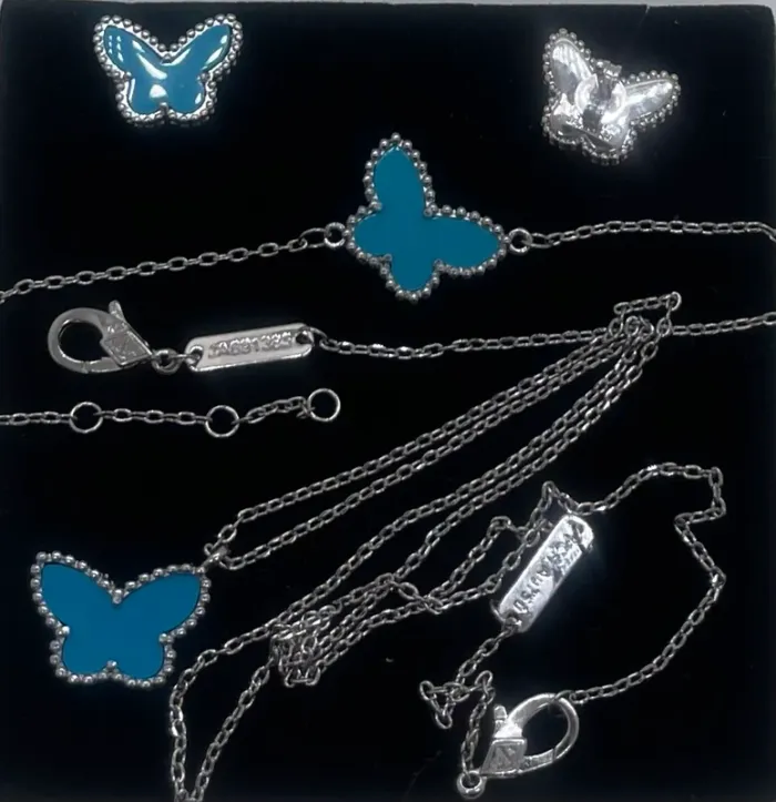 Parure pour femme argenté motif papillon 🦋 - photo numéro 8
