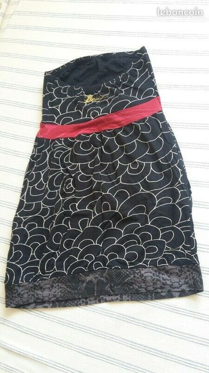 Robe bustier noir/rouge Desigual - taille S - TRES BON ETAT - photo numéro 5