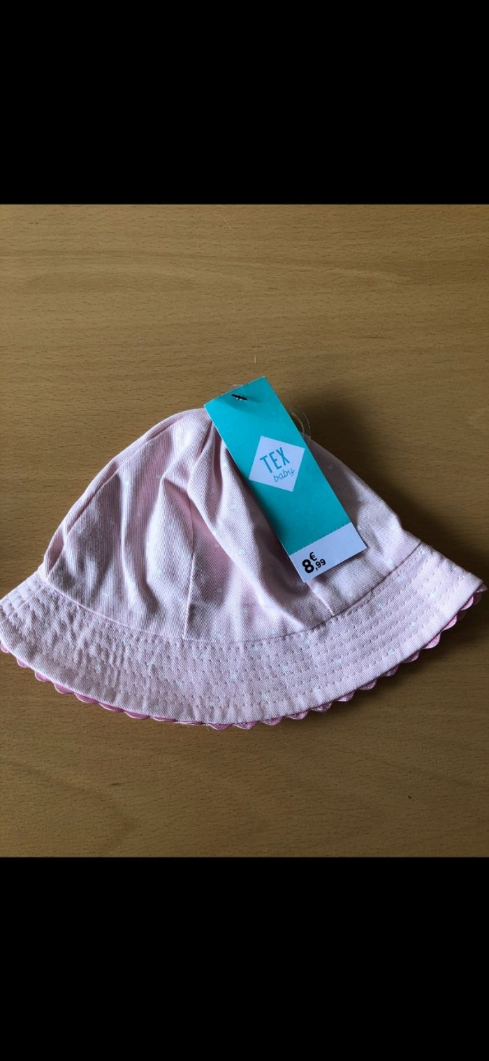 Chapeau fille rose tex baby 0/3 mois - photo numéro 1