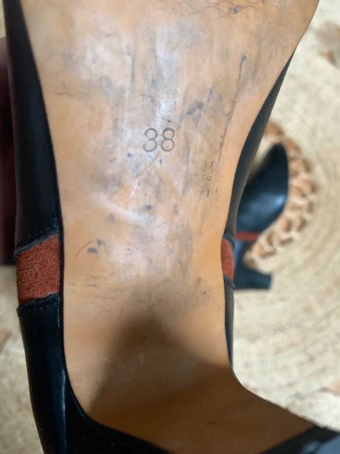 Superbe botte en cuir véritable noir Vintage | Pointure 38 - photo numéro 12