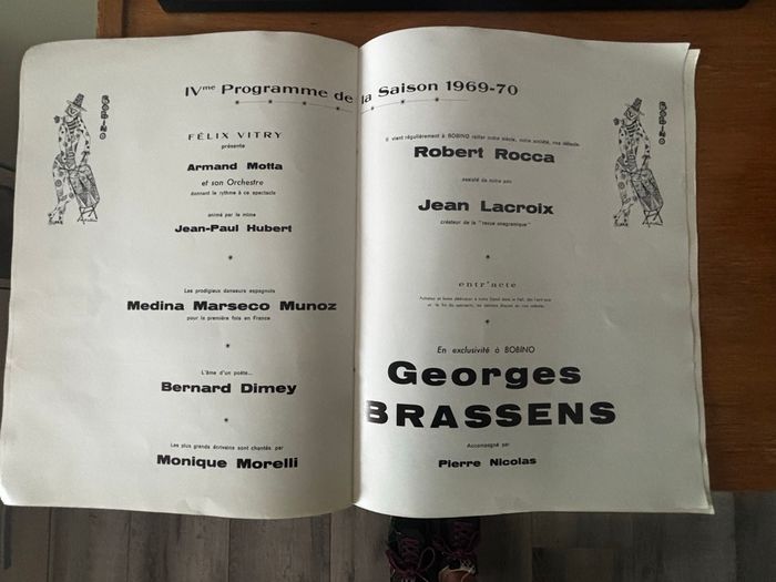 Programme Georges Brassens Bobino 1969 1970 - photo numéro 6
