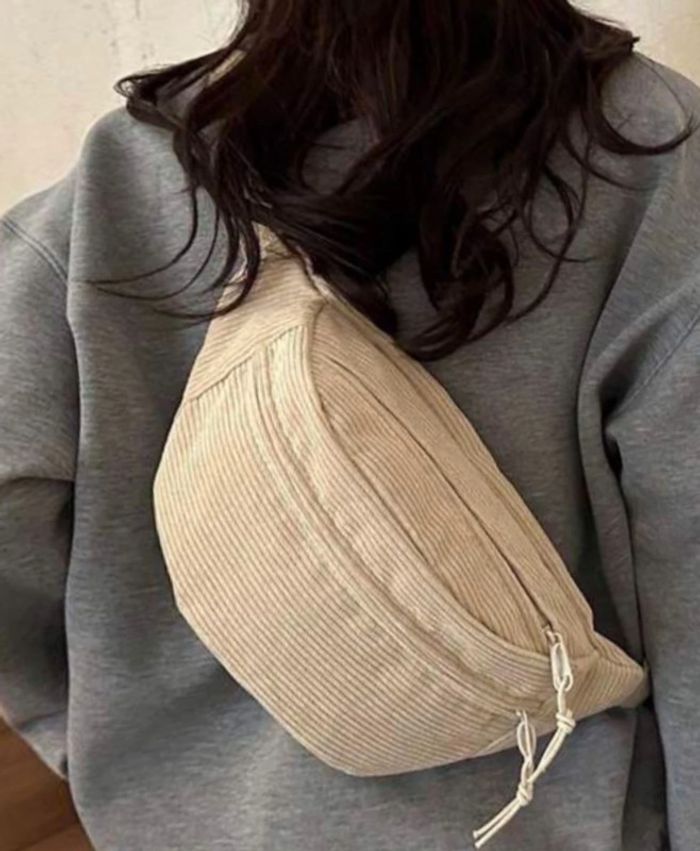 Sacoche Beige Aesthetic deux compartiments - photo numéro 3