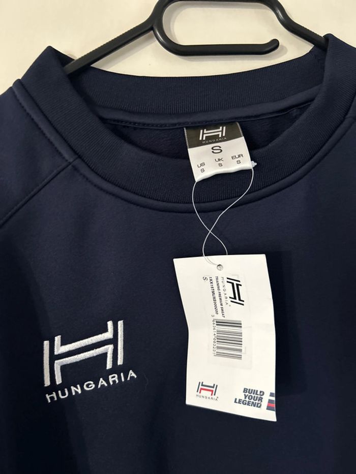 Pull d’entraînement bleu marine multi sport Hungaria renforcé polaire S - photo numéro 2