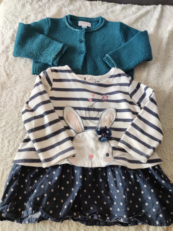 Tunique robe 12 mois + boléro