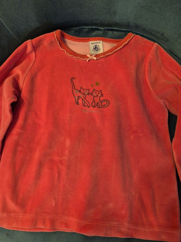 Pyjama velours Petit Bateau t. 4 ans - photo numéro 3