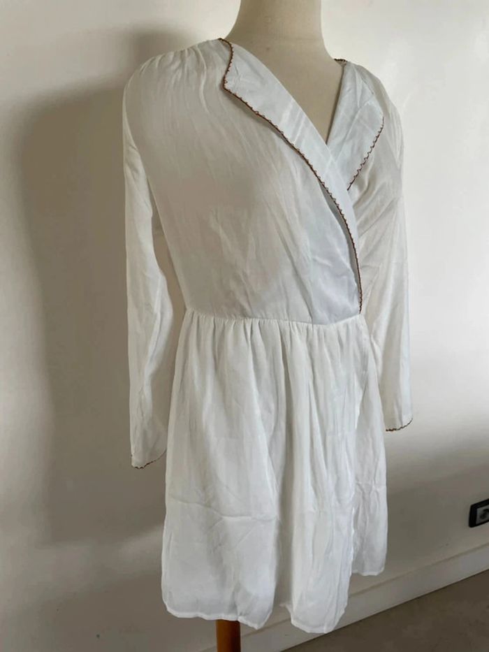 Robe écru cache-coeur - photo numéro 3