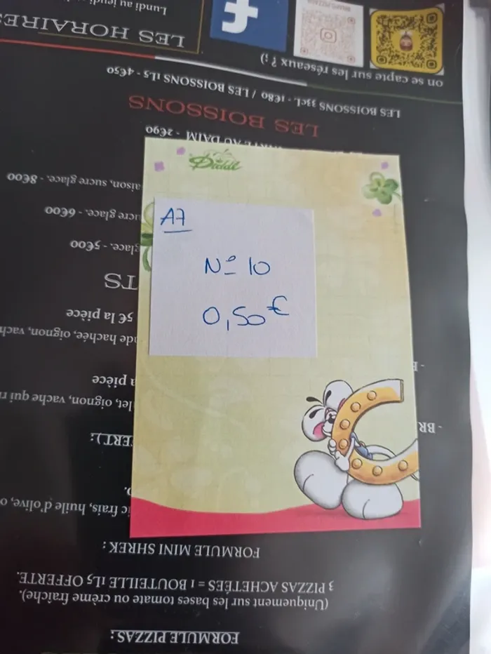 Feuille diddl A7 10 0,50€