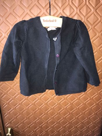 Petit gilet noir DPAM 12 mois