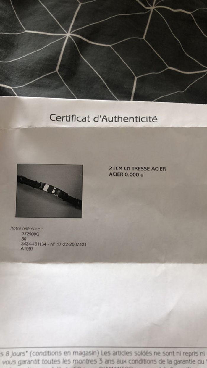 Bracelet homme en acier 21cm - photo numéro 3