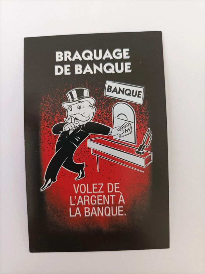 Carte braquage de banque pièce détachée Monopoly édition tricheurs Hasbro gaming #A28 - photo numéro 2