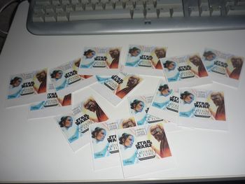 lot de 14 pochettes star wars étiquette leclerc neuve emballée