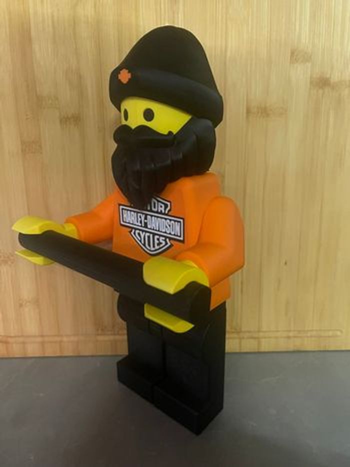 Porte-Papier Toilette Style Lego Harley Davidson – Déco Fun & Originale Salle de Bain - photo numéro 2