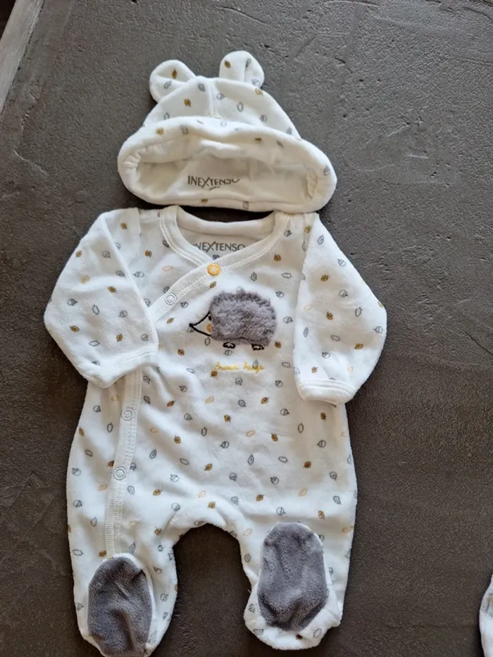 Grenouillère + bonnet mixte