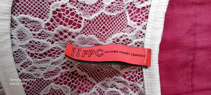 Haut blanc sans manches avec dentelle aspect gaufré fille 14 ans FPC - photo numéro 13