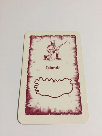 Carte Islande pièce détachée jeu de société Risk la conquête du monde Parker #A54