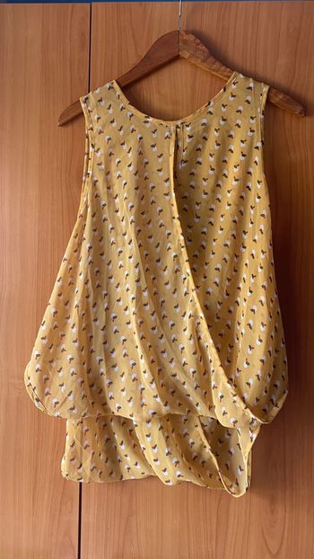 Blouse sans manche jaune avec imprimé M