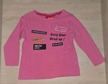 Tee shirt manches longues rose