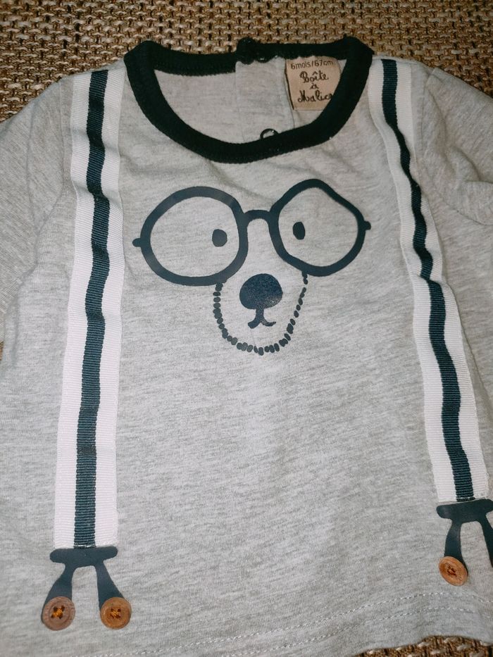 T-shirt manches longues boîte à malices 6 mois - photo numéro 3