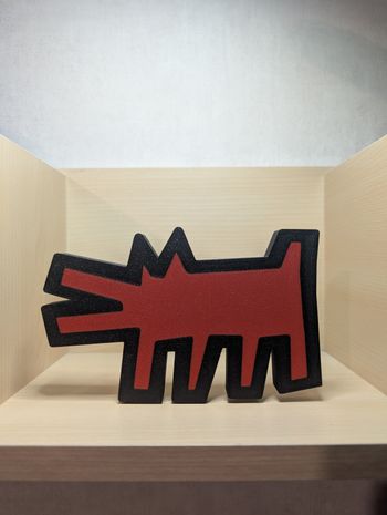 Statuette fanart Keith Haring the barking dog 