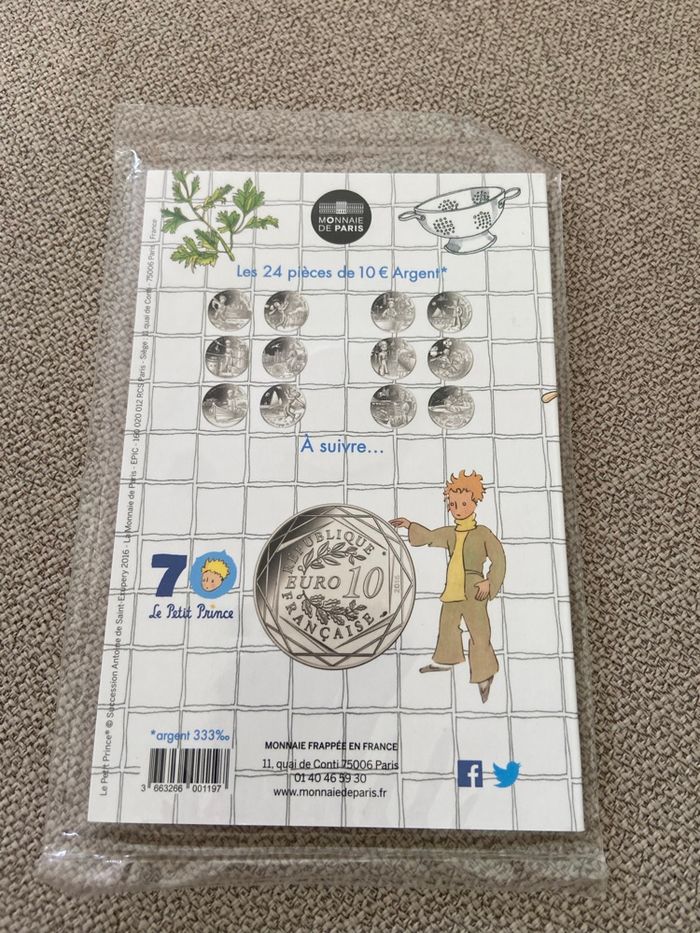 Monnaie de Paris Pièce 10€ "Le Petit Prince Le Beau Voyage" N°09/24 Neuf sous scellé - photo numéro 3