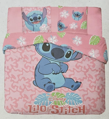 Parure de lit double Stitch - 1 housse de couette + 2 taies d'oreiller - 100% coton