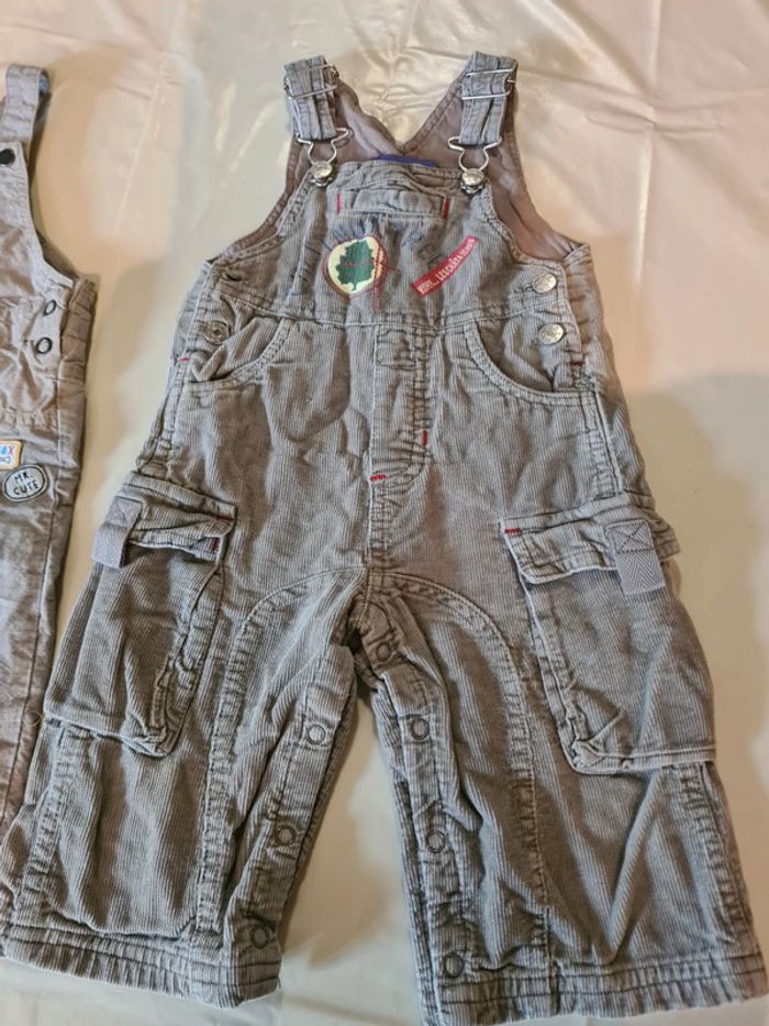 Lot 3 salopettes Jean velours 9M Orchestra Vertbaudet - photo numéro 8