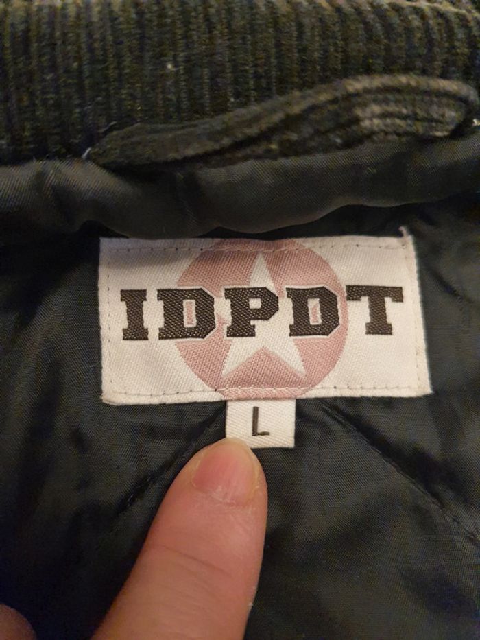 Veste en velour gris matelassé IDPDT taille L - photo numéro 10