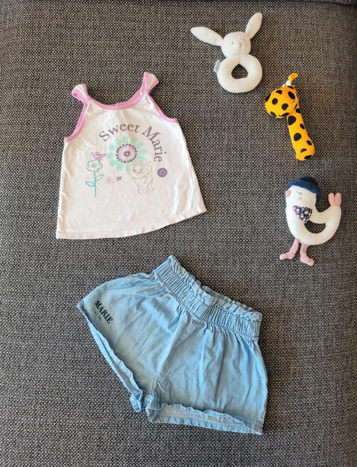 Ensemble fille Marie des Aristochats 12 mois