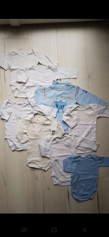 Lot de 8 bodys garçon 3 mois manches longues