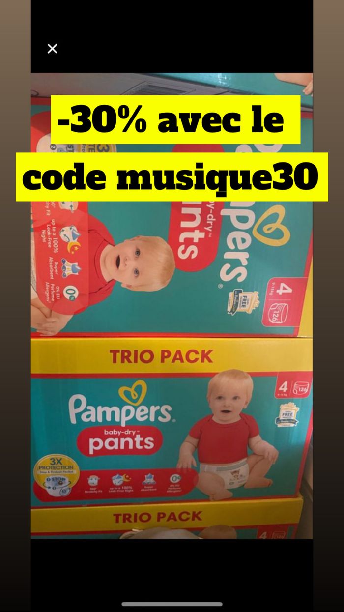 Deux trio pack de couches culottes taille 4