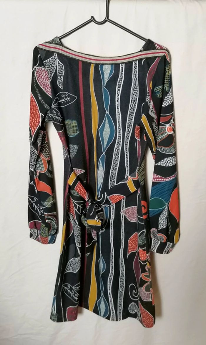 Robe ethniques fleurs noir multicolore taille 36 Lo! Les Filles - photo numéro 9