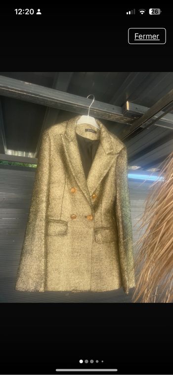 Blazer pailletée or
