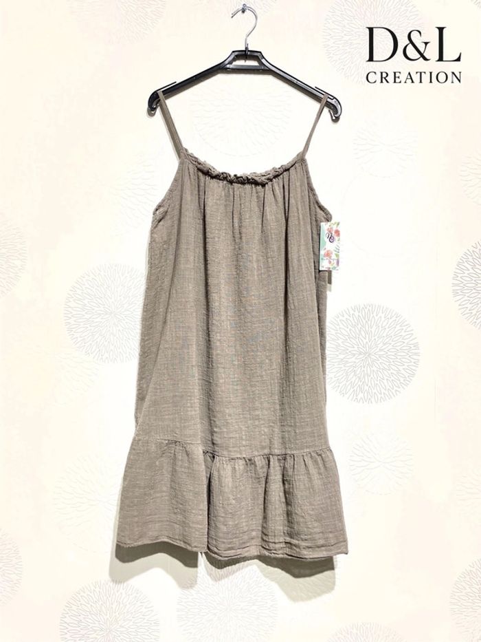 Robe courte effet lin - photo numéro 2