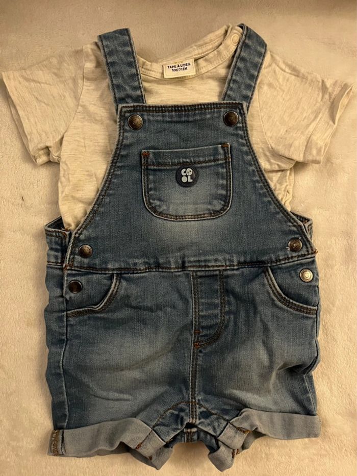 Ensemble salopette tee-shirt TAO 9 mois