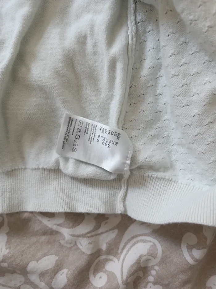 Gilet blanc cassé 92cm H&M - photo numéro 4