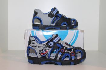 belle sandales nus pieds bleue et noire 25