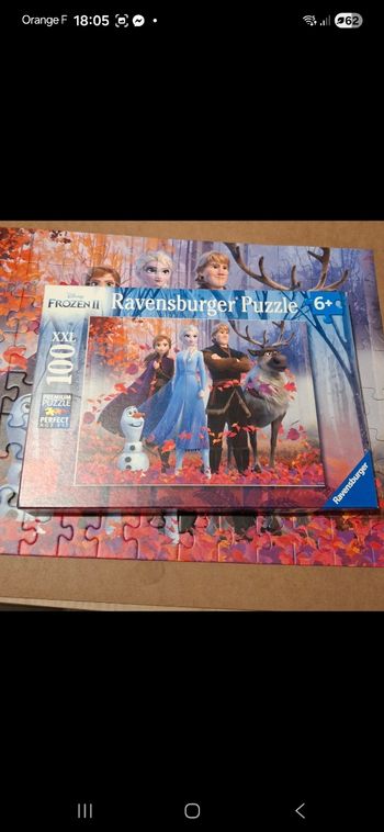 Puzzle 100 pièces La reine des neiges 2