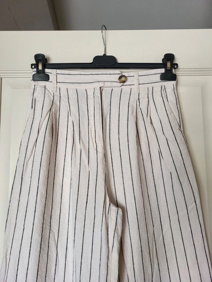 Magnifique ensemble en lin bustier et pantalon large Bershka - Comme neuf - photo numéro 7