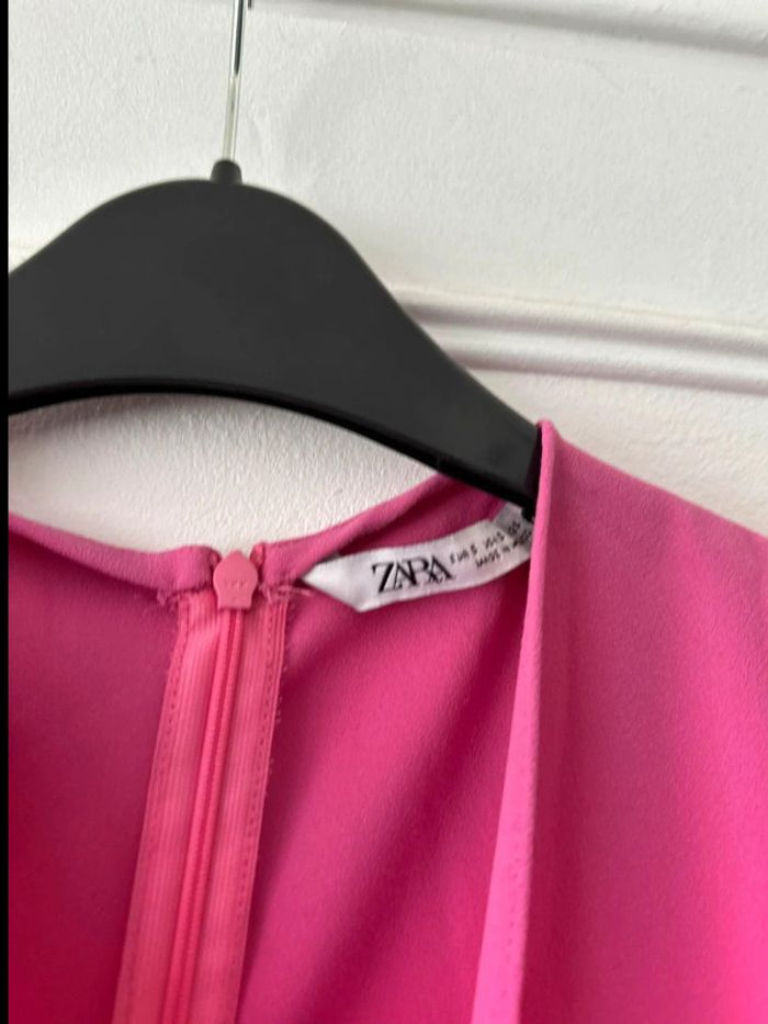 Blouse sans manches torsadée rose fuchsia taille S ZARA - photo numéro 6