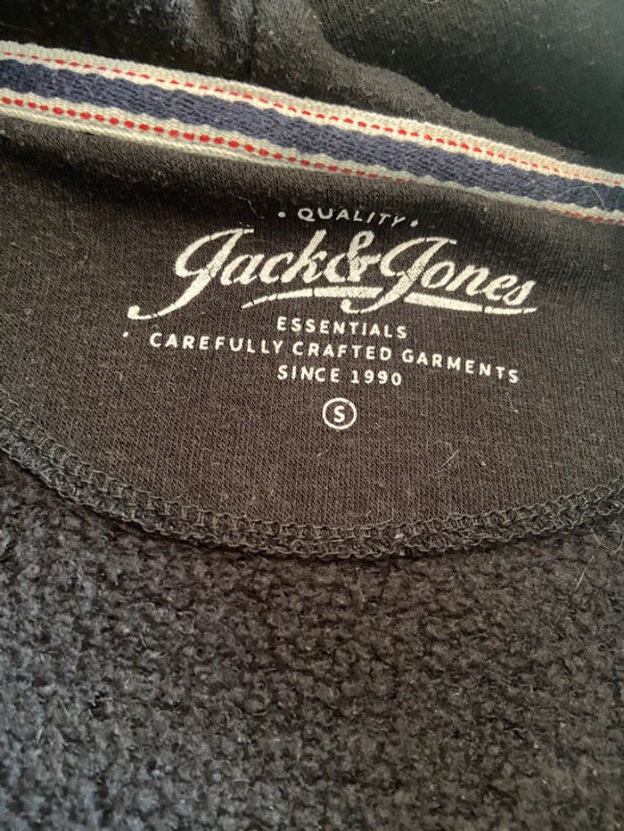 Sweat à capuche noir Jack & Jones taille S - photo numéro 4