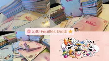 💌 Gros lot 230 feuilles Diddl sans doublon – Idéal pour collection