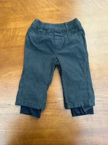 Pantalon IKKS double 6 mois noir rayés