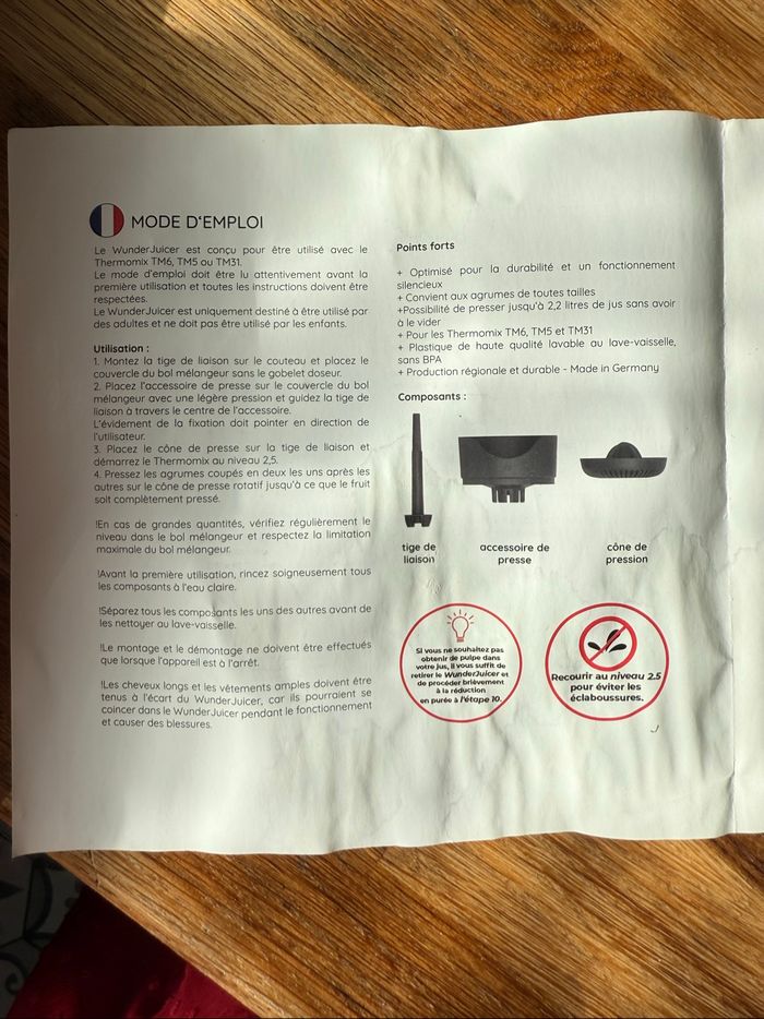 Presse agrume Thermomix - photo numéro 2