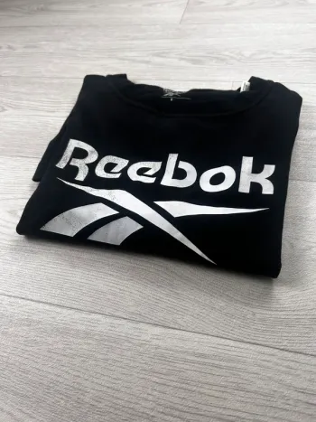 T-shirt Reebok noir homme logo vintage sport training gym casual streetwear L
