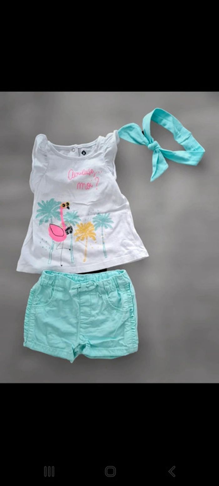 Ensemble 3 pièces débardeur short bandeau - photo numéro 2